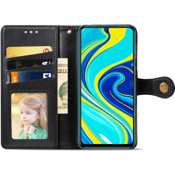 Шкіряний чохол-книжка GETMAN Gallant (PU) для Xiaomi Redmi Note 9s / Note 9 Pro / Note 9 Pro Max — Чорний — фото 2 Шкіряний чохол-книжка GETMAN Gallant (PU) для Xiaomi Redmi Note 9s / Note 9 Pro / Note 9 Pro Max — Чорний — фото 2