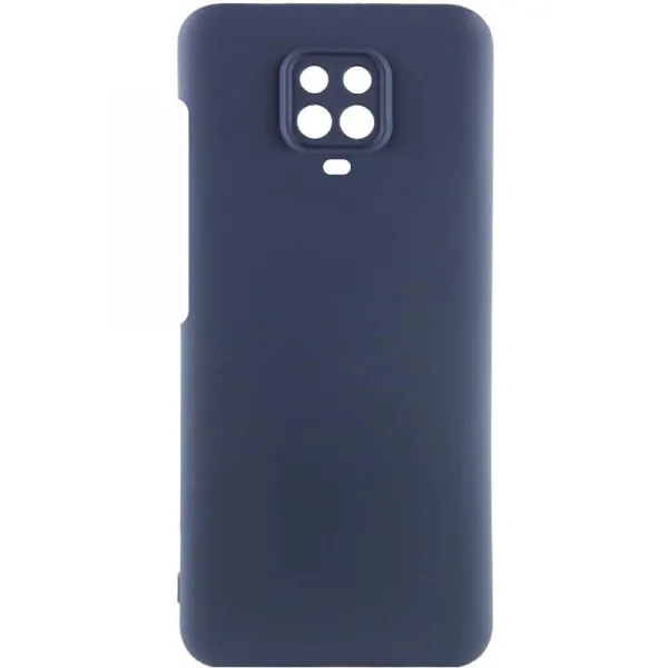 Чехол Silicone Cover Lakshmi Full Camera (AAA) для Xiaomi Redmi Note 9s / Note 9 Pro /Note 9 Pro Max — Темно-синий — фото 1