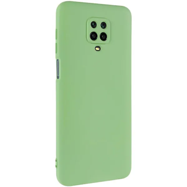 Чехол TPU GETMAN Liquid Silk Full Camera для Xiaomi Redmi Note 9s / Note 9 Pro / Note 9 Pro Max — Зеленый — фото 1
