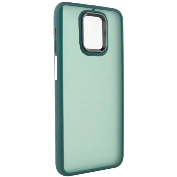 Чехол TPU+PC Lyon Frosted для Xiaomi Redmi Note 9s / Note 9 Pro / Note 9 Pro Max — Зеленый — фото 1