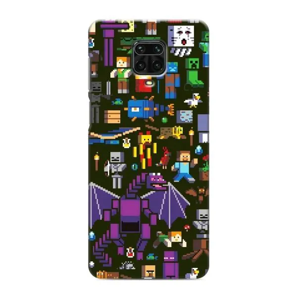 Чехол с принтом «Коллаж Майнкрафт» для Xiaomi Redmi Note 9 Pro Чехол с принтом «Коллаж Майнкрафт» для Xiaomi Redmi Note 9 Pro