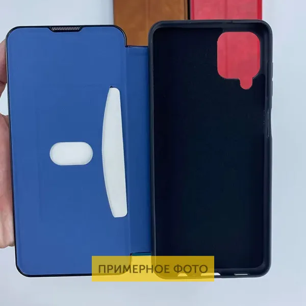 Кожаный чехол-книжка Belora для Xiaomi Redmi Note 9 / Redmi 10X — Темно-синий — фото 3