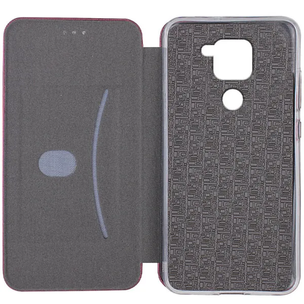 Кожаный чехол-книжка Classy для Xiaomi Redmi Note 9 / Redmi 10X — Бордовый — фото 5