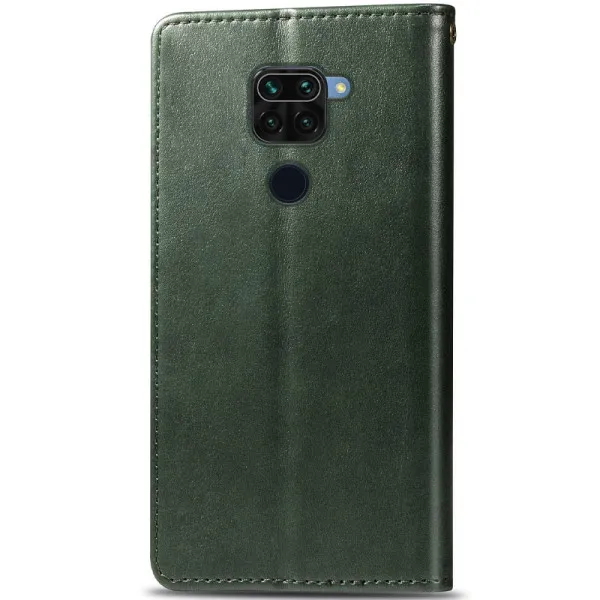 Кожаный чехол-книжка GETMAN Gallant (PU) для Xiaomi Redmi Note 9 / Redmi 10X — Зеленый — фото 2