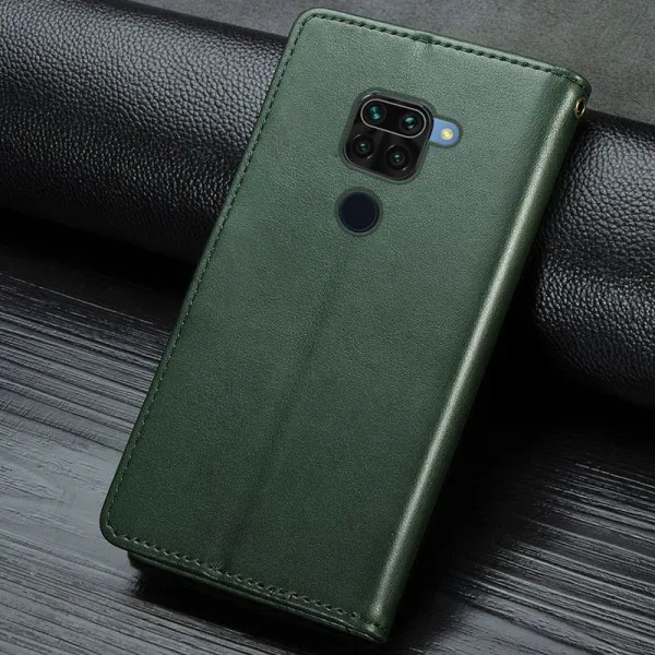 Кожаный чехол-книжка GETMAN Gallant (PU) для Xiaomi Redmi Note 9 / Redmi 10X — Зеленый — фото 5