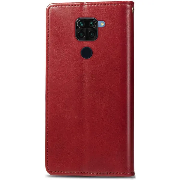 Кожаный чехол-книжка GETMAN Gallant (PU) для Xiaomi Redmi Note 9 / Redmi 10X — Красный — фото 2