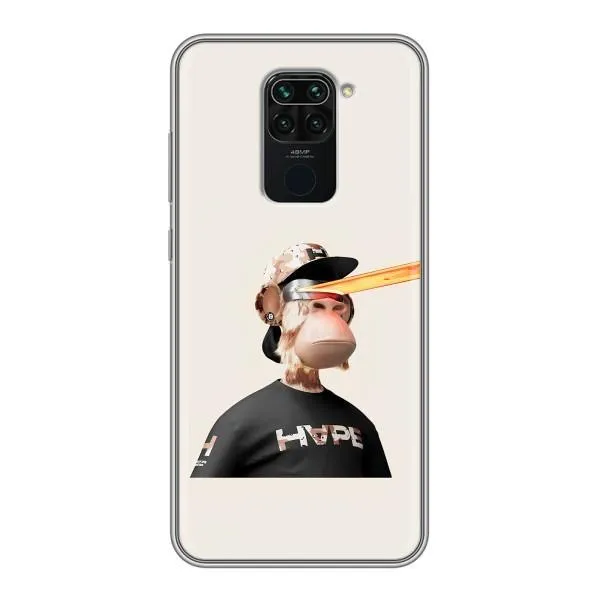 Чехол с принтом «обезьяна NFT в очках» для Xiaomi Redmi Note 9
