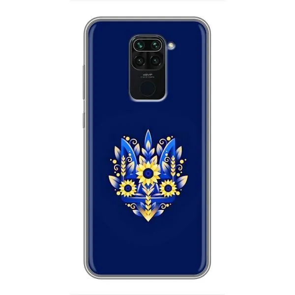 Чехол с принтом «Цветочный Герб» для Xiaomi Redmi Note 9