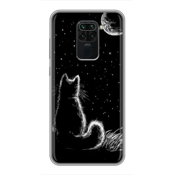 Чехол с принтом «Котик и луна» для Xiaomi Redmi Note 9