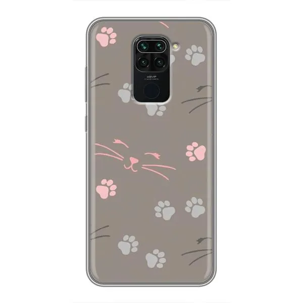 Чехол с принтом «Лапы и усы» для Xiaomi Redmi Note 9