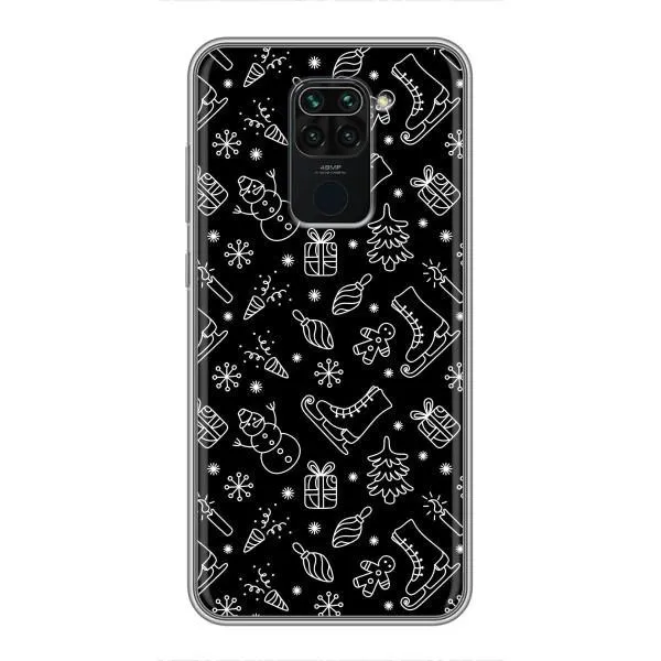 Чехол с принтом «Новогодний фон» для Xiaomi Redmi Note 9