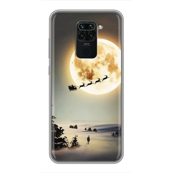 Чехол с принтом «Санта на луне» для Xiaomi Redmi Note 9