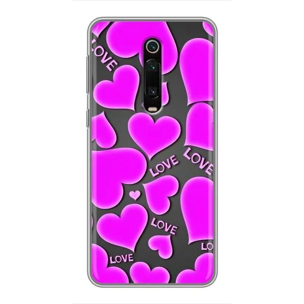 Чехол с принтом «Pink hearts» для Xiaomi Mi 9T Чехол с принтом «Pink hearts» для Xiaomi Mi 9T