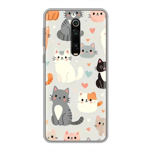 Чехол с принтом «Коллаж котов» для Xiaomi Mi 9T