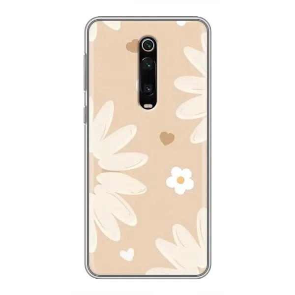 Чехол с принтом «Бежевые цветы» для Xiaomi Mi 9T Чехол с принтом «Бежевые цветы» для Xiaomi Mi 9T