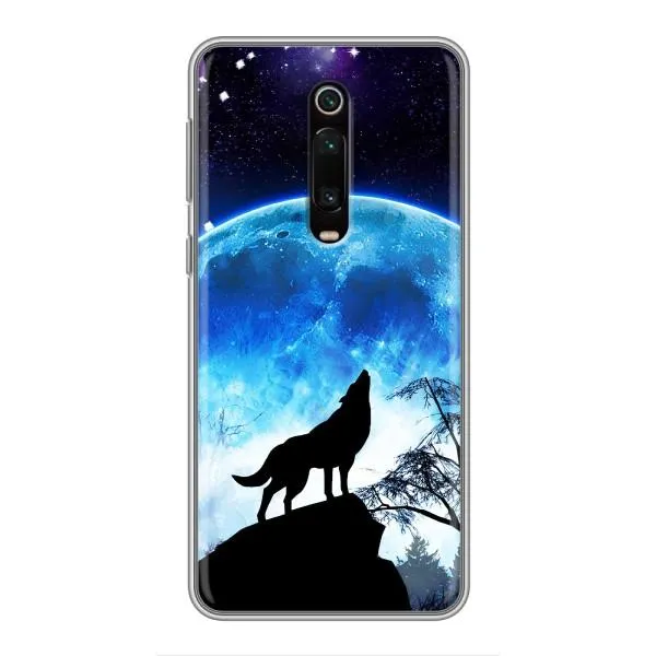 Чохол з принтом «Вовк на місяць» для Xiaomi Mi 9T