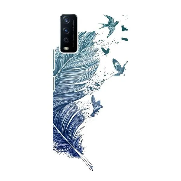 Чохол з принтом «Перо» для Vivo Y12s
