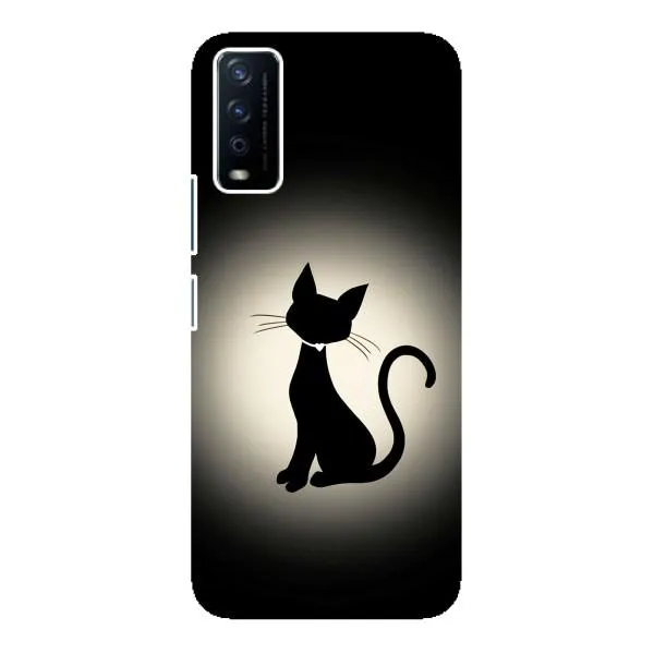 Чехол с принтом «Силуэт котика» для Vivo Y12s