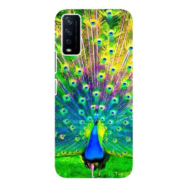 Чехол с принтом «Яркий Павлин» для Vivo Y12s