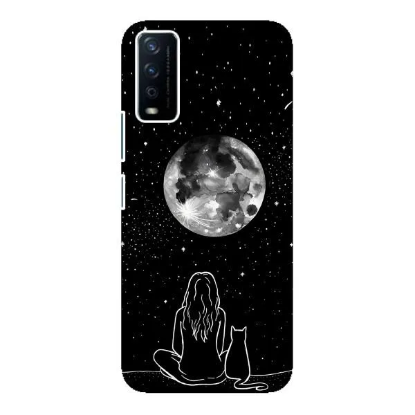 Чехол с принтом «Девушка с котом» для Vivo Y12s