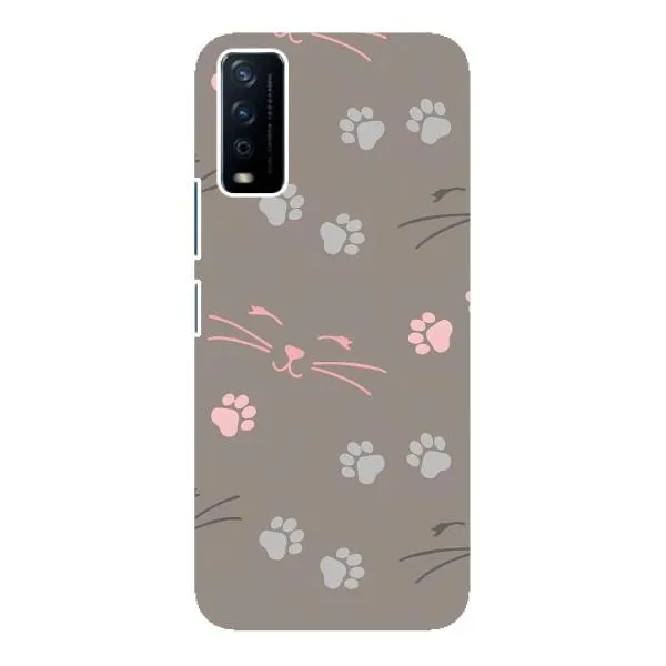 Чехол с принтом «Лапы и усы» для Vivo Y12s