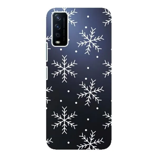 Чехол с принтом «Белые снежинки» для Vivo Y12s Чехол с принтом «Белые снежинки» для Vivo Y12s