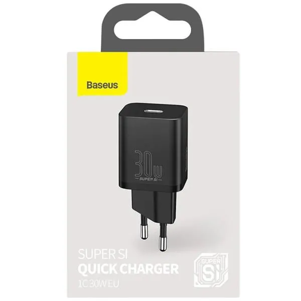 СЗУ Baseus Super Si Quick Charger PD30W (1USB-C) (CCSUP-J) — Черный — фото 4