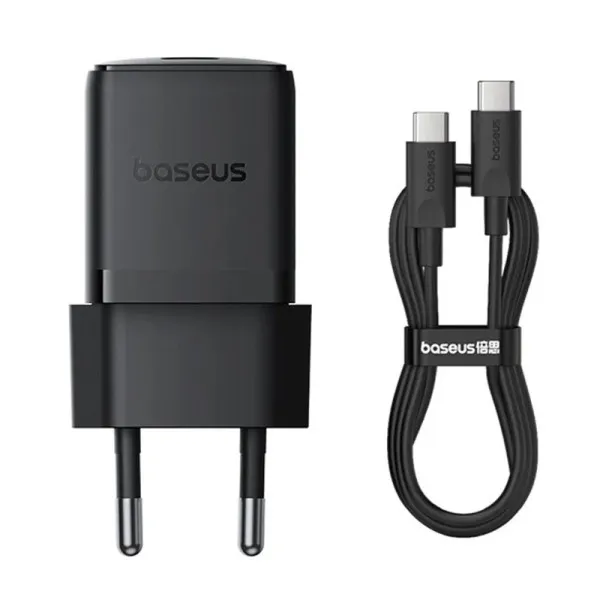 МЗП Baseus Palm Fast Charger 30W (1USB-C) + кабель Type-C to Type-C (P10111605113-01) — Чорний — фото 1
