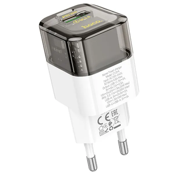 СЗУ Hoco C131A Platium PD30W+QC3.0 (1USB-A/1C) — Черный — фото 1 СЗУ Hoco C131A Platium PD30W+QC3.0 (1USB-A/1C) — Черный — фото 1