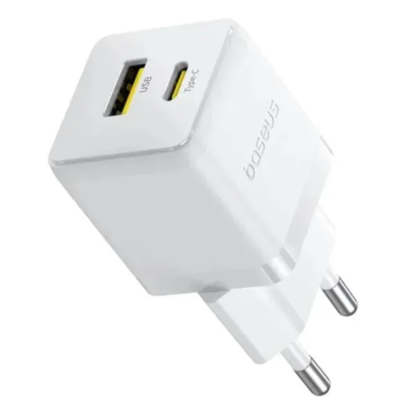 МЗП Baseus Palm Fast Charger 20W (1USB-A/1C) (P10111608) — Білий — фото 3