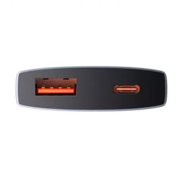 СЗУ Baseus GaN5 Pro Ultra-Slim PD65W+QC3.0 (1USB-A/1C) + кабель Type-C to Type-C (CCGP15011) — Серый — фото 3