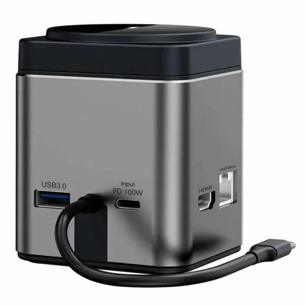 БЗУ WIWU Wi-W025 Cube 9in1 USB-C + HUB — Серый — фото 2 БЗУ WIWU Wi-W025 Cube 9in1 USB-C + HUB — Серый — фото 2