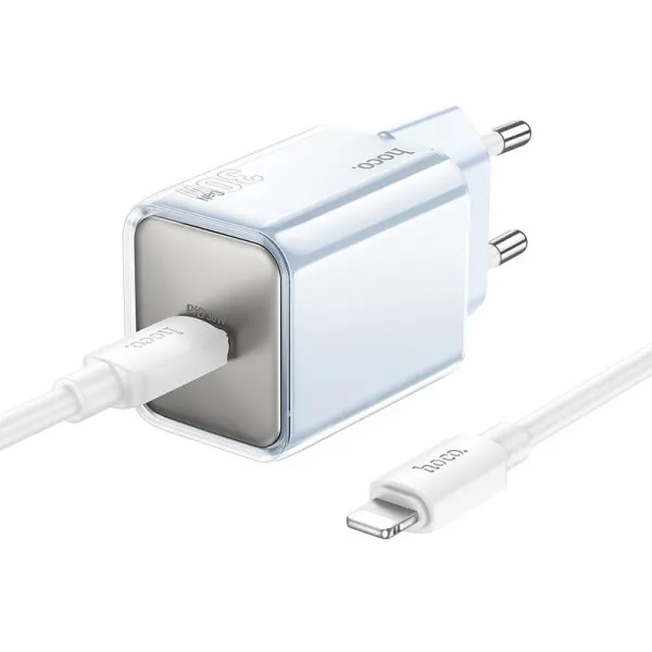 МЗП Hoco N47 Glorious PD30W (1USB-C) + кабель Type-C to Lightning — Blue — фото 1