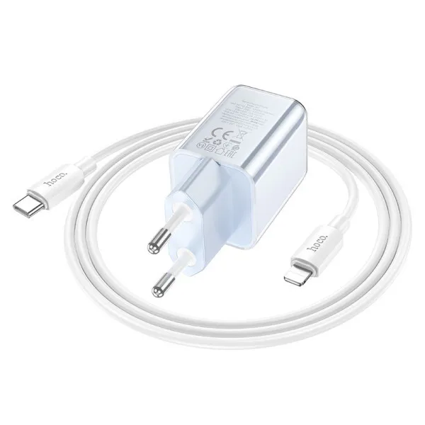 МЗП Hoco N47 Glorious PD30W (1USB-C) + кабель Type-C to Lightning — Blue — фото 3