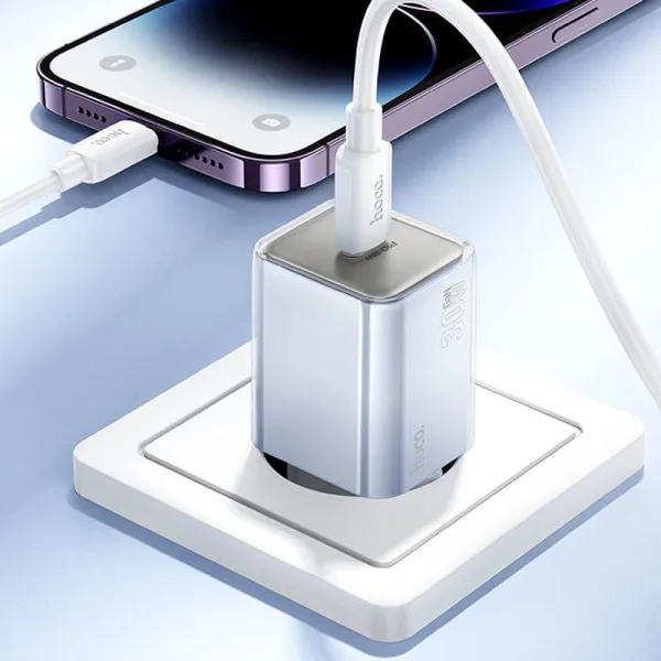 МЗП Hoco N47 Glorious PD30W (1USB-C) + кабель Type-C to Lightning — Blue — фото 4