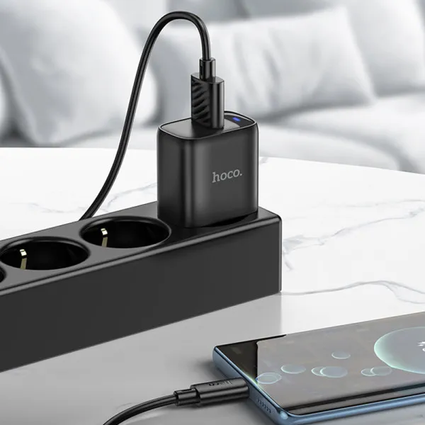 СЗУ Hoco C140A Smart QC3.0 18W (1USB-A) — Черный — фото 2