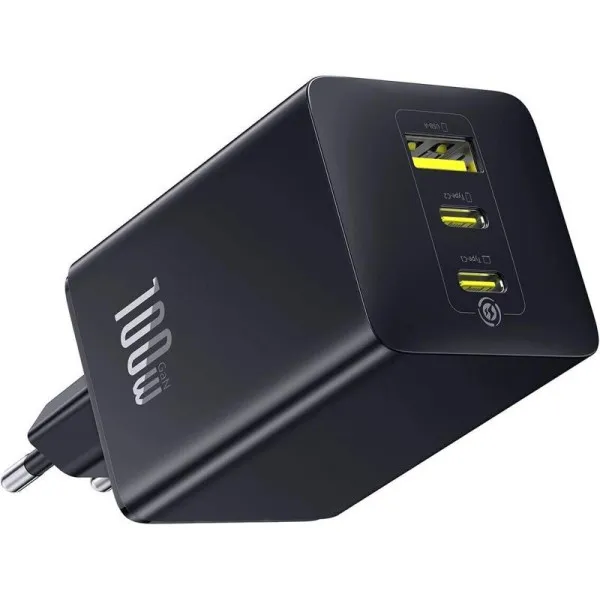 МЗП Baseus EnerFill FE11 Fast Charger PD100W+QC3.0 (1USB-A/2C) (P101821) — Чорний — фото 1