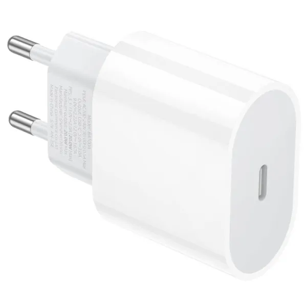 СЗУ Borofone BA100A Original PD20W (1USB-C) — Белый — фото 4 СЗУ Borofone BA100A Original PD20W (1USB-C) — Белый — фото 4