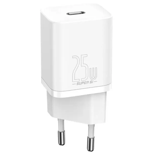 МЗП Baseus Super Si Quick Charger PD25W (1USB-C) (CCSP) — Білий — фото 1