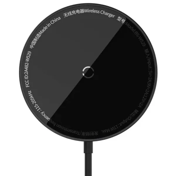 БЗУ Baseus Simple Mini3 Magnetic Wireless Charger 15W (CCJJ0400) — Черный — фото 1