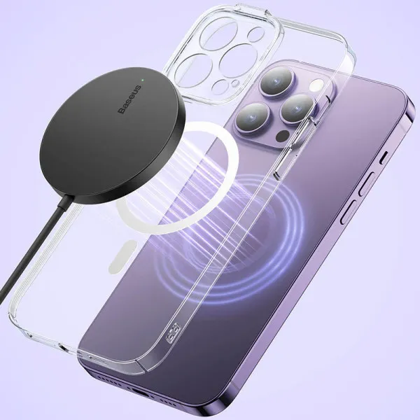 БЗУ Baseus Simple Mini3 Magnetic Wireless Charger 15W (CCJJ0400) — Черный — фото 4