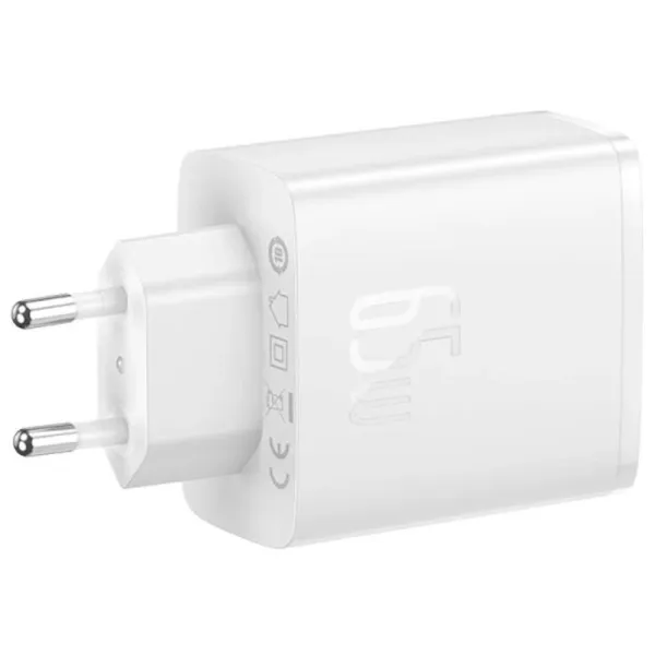 СЗУ Baseus Cube Pro Fast Charger PD65W (1USB-A/2C) (P10111404) — Белый — фото 3