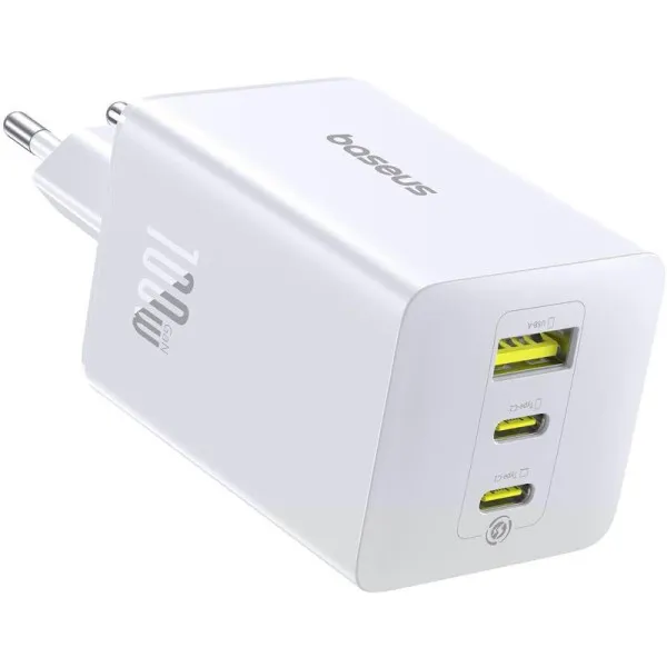МЗП Baseus EnerFill FE11 Fast Charger PD100W+QC3.0 (1USB-A/2C) (P101821) — Білий — фото 1