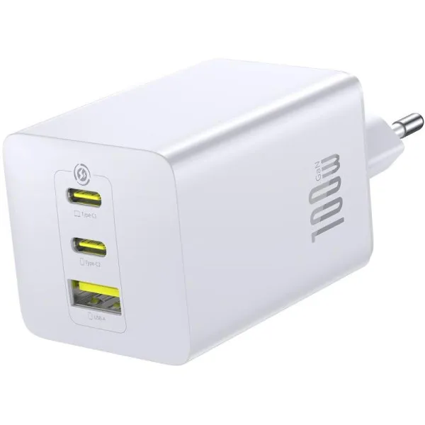 МЗП Baseus EnerFill FE11 Fast Charger PD100W+QC3.0 (1USB-A/2C) (P101821) — Білий — фото 2