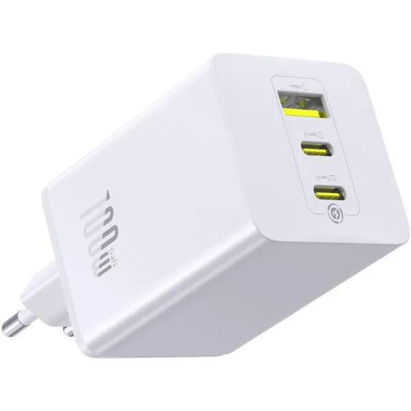 МЗП Baseus EnerFill FE11 Fast Charger PD100W+QC3.0 (1USB-A/2C) (P101821) — Білий — фото 3