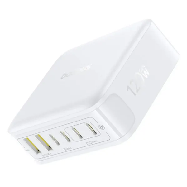 СЗУ Baseus EnerFill FH21 PD120W+QC3.0 6in1 (2USB-A/4C) (E0120T) — Белый — фото 3