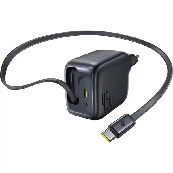 СЗУ Baseus EnerCore CJ11 PD45W with retractable cable (2USB-C) (E0120G) — Черный — фото 2