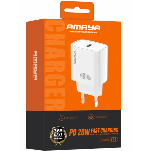 МЗП Amaya E75 PD20W (1USB-C) — Білий — фото 2