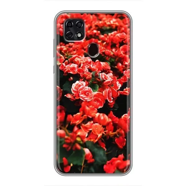Чехол с принтом «Цветы красные» для ZTE Blade 20 Smart