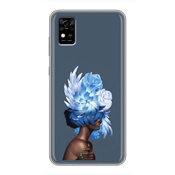 Чехол с принтом «Цветы на голове» для ZTE Blade A31